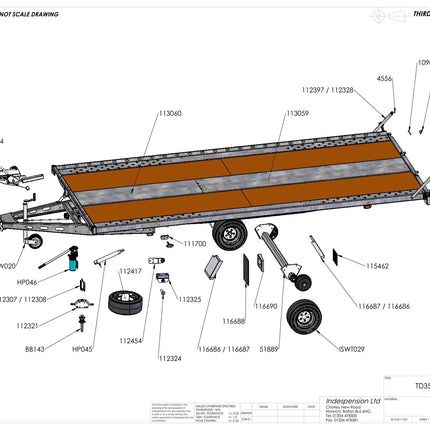 15'9 x 7' Tiltdeck Car Transporter Trailer