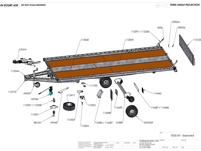 15'9 x 7' Tiltdeck Car Transporter Trailer