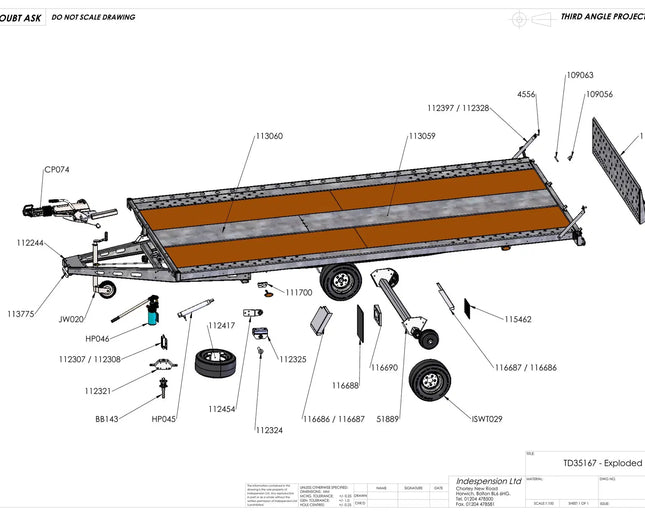 15'9 x 7' Tiltdeck Car Transporter Trailer